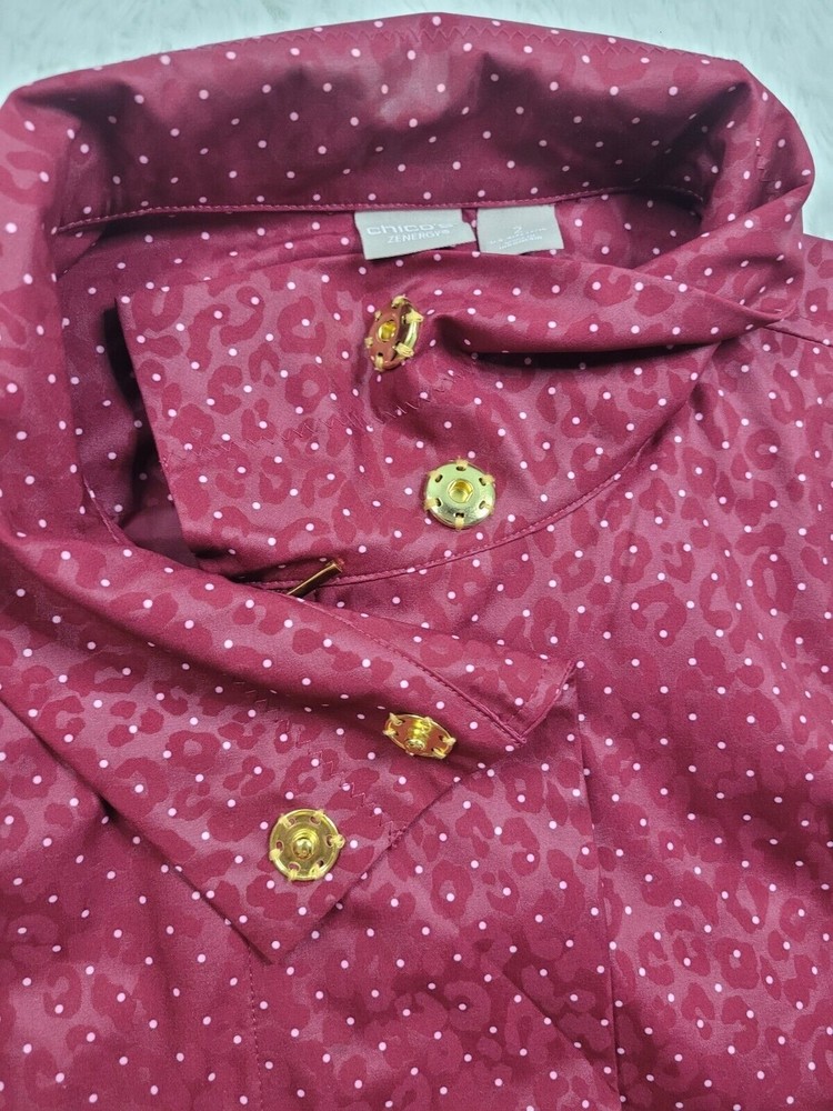 [402] Chico'spink Polka Dot Jacket - image 7